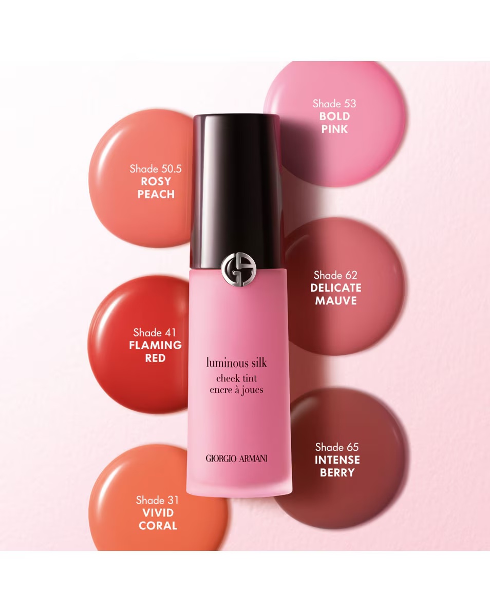 ARMANI BEAUTY Luminous Silk Cheek Tint Fard de obraz lichid, textură mătăsoasă și netedă