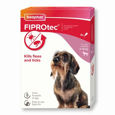 beaphar FIPROtec® Floh- und Zeckenmittel Spot-On für Hunde - S (2-10 kg)