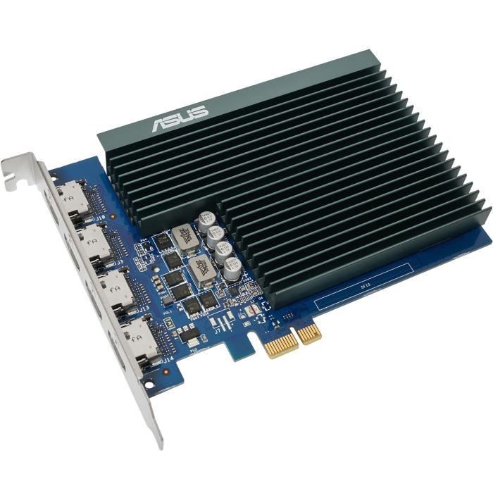 Scheda grafica - ASUS - GT730-4H-SL-2GD5 - NVIDIA GeForce GT 730 - 2 GB GDDR5 - Raffreddamento passivo