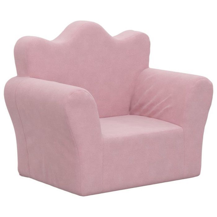 Canapé pour enfants rose peluche douce