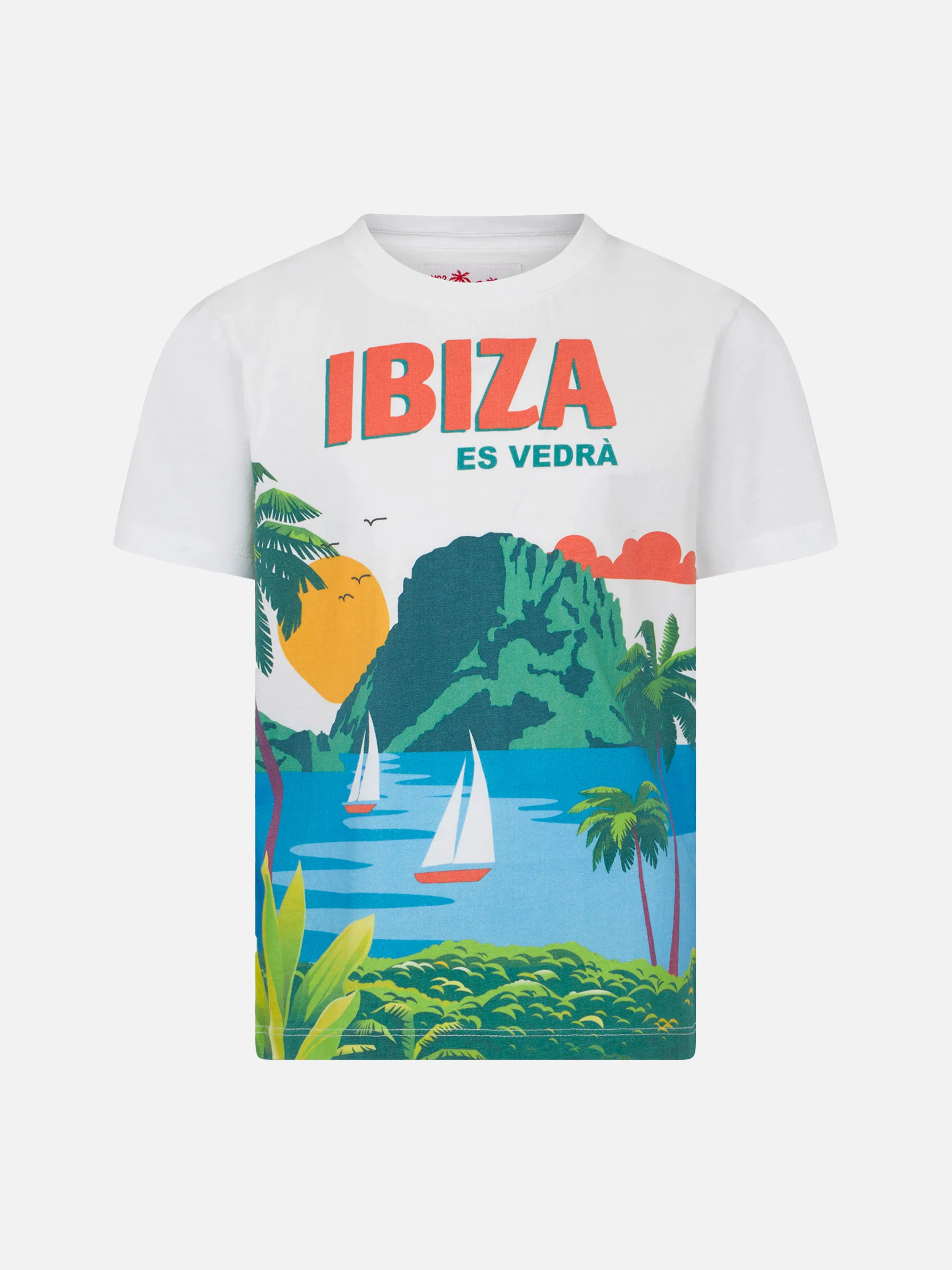 Katoenen baby T-shirt met Ibiza-ansichtkaartprint