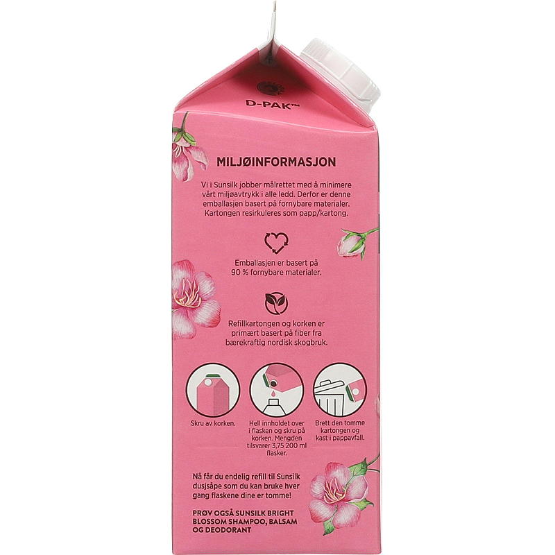 Sunsilk Duschtvål 750 ml refill Bright Blossom Sunsilk