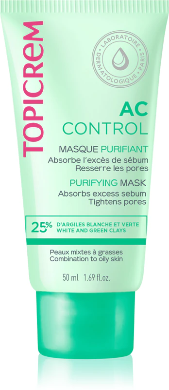 Topicrem AC Purifying Mask hĺbkovo čistiaca maska pre mastnú a zmiešanú pleť