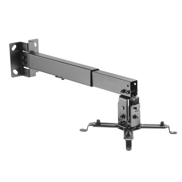 Toboli Support universel pour vidéo-projecteur 20kg Fixation au Plafond, au Mur 43-65cm Bras pivotant Fixation Écran videoprojecteur