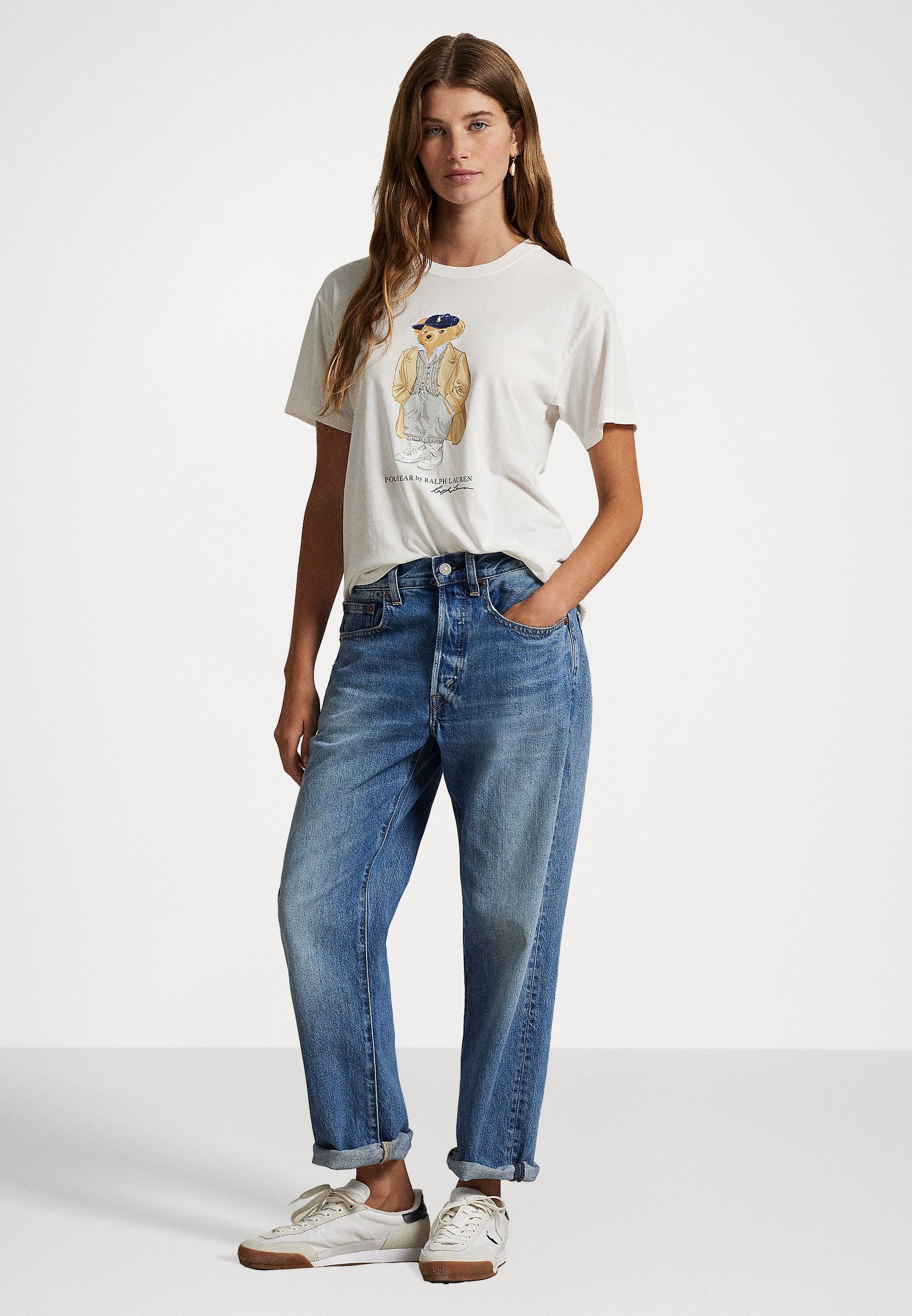 Polo Ralph Lauren POLO BEAR KATOENEN JERSEY T-shirt - T-shirt met print - nevis