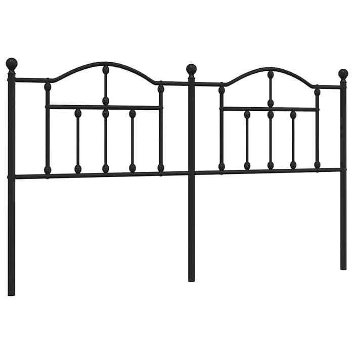 Cabecero de repuesto vidaXL, metal negro, 160 cm, cabecero para cama doble, cabecero negro, cabecero de metal 353474