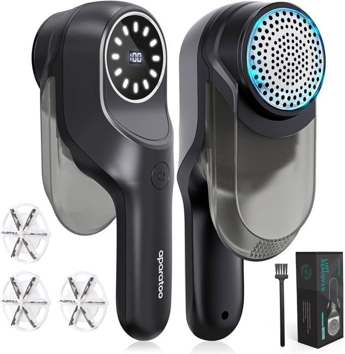Rasoir Anti Bouloche,Puissant Rasoir Anti-Bouloche Électrique avec 3 Lame,3 Vitesses Dissolvant de Anti Peluches