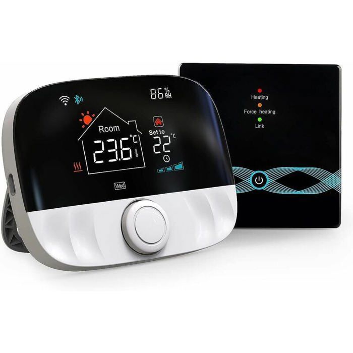 Termostato inteligente WiFi para caldera de gas/calefacción por suelo radiante, programable, compatible con Alexa y Google, Tuya