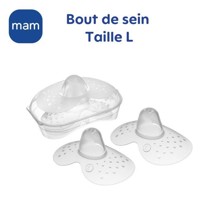 Protetor de mamilo MAM tamanho G - Silicone - Caixa esterilizadora (2 unidades)