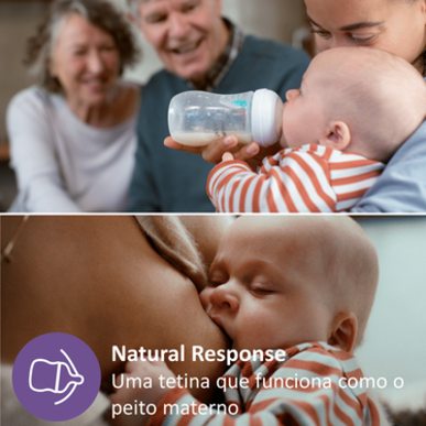 Philips Avent otroška steklenička Natural Response z ventilom Airfree, 260 ml