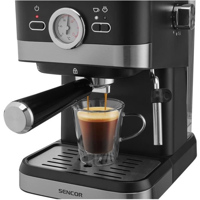 Cafetera espresso - SENCOR - SES 1721BK - 1050 W - 20 bares - Negra