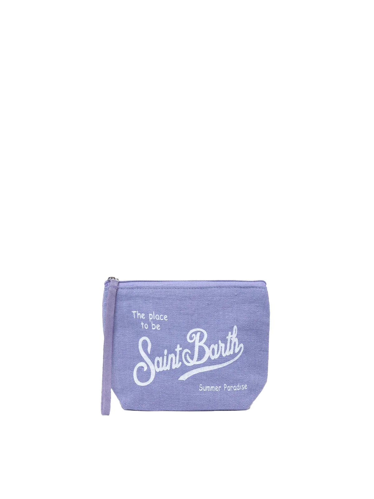 Aline lila linnen clutch tas