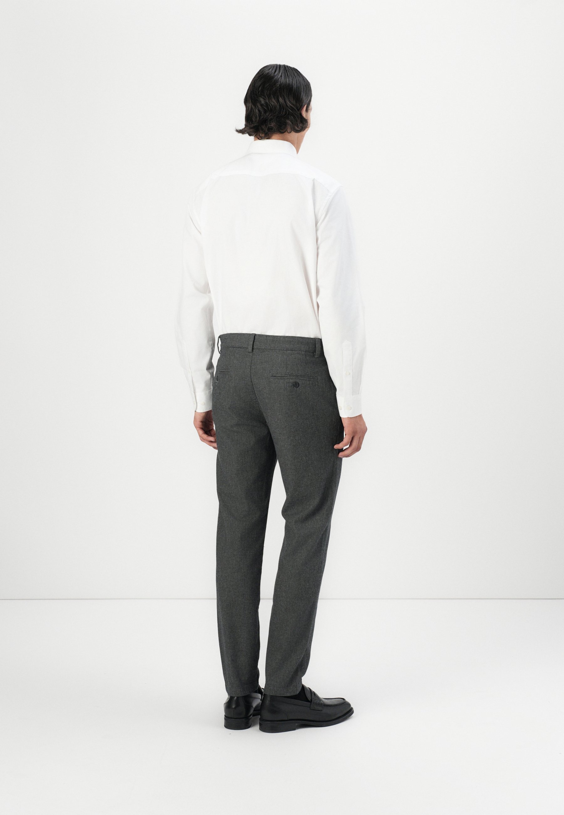 Pantaloni Chino Selected Homme SLH175 MILES BRUSHED - grigio scuro