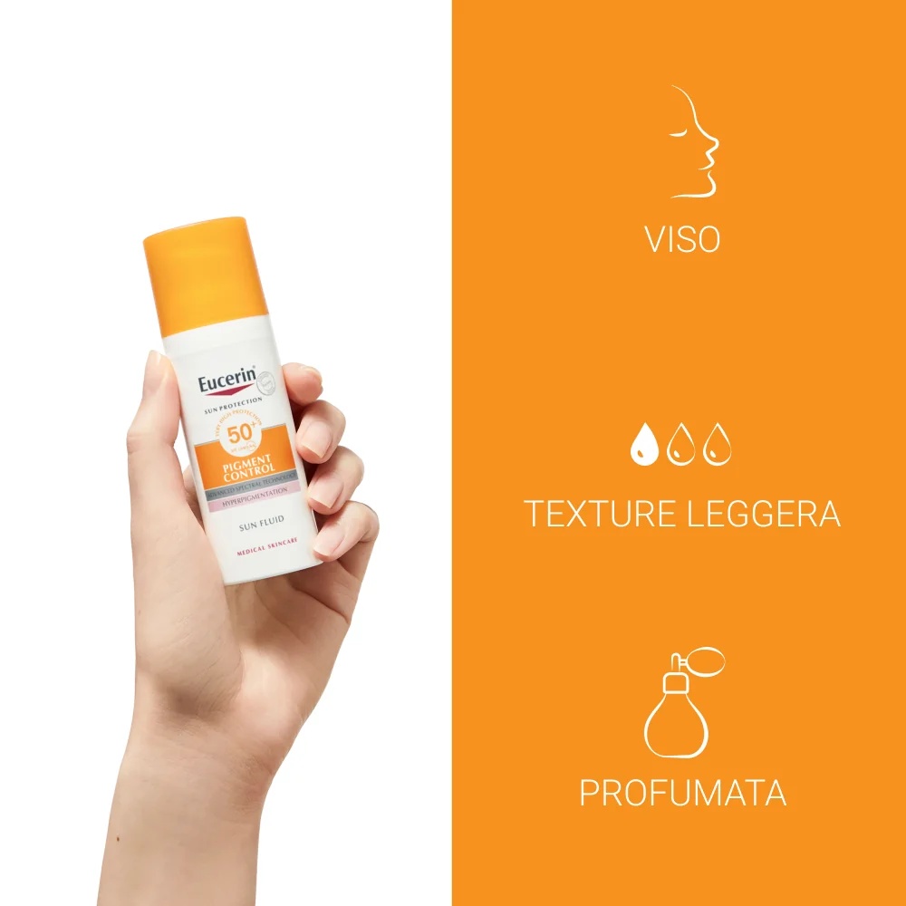EUCERIN Eucerin Sun Fluid Antipigment SPF 50+ 50 ml Augsta aizsardzība pret sauli