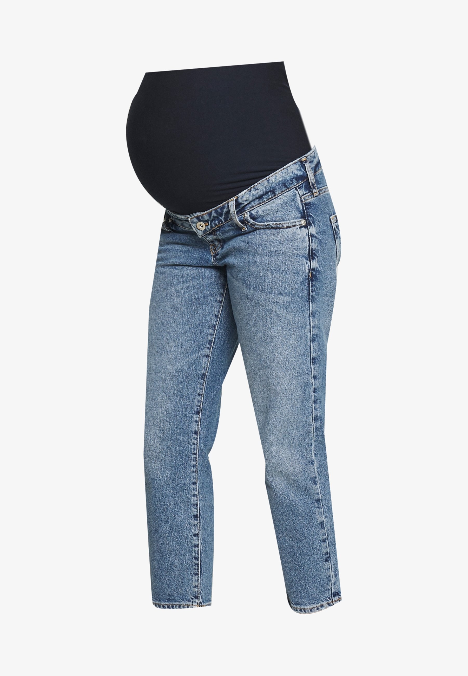 Tehotenské džínsy River Island Skinny Fit - tmavomodré denimové