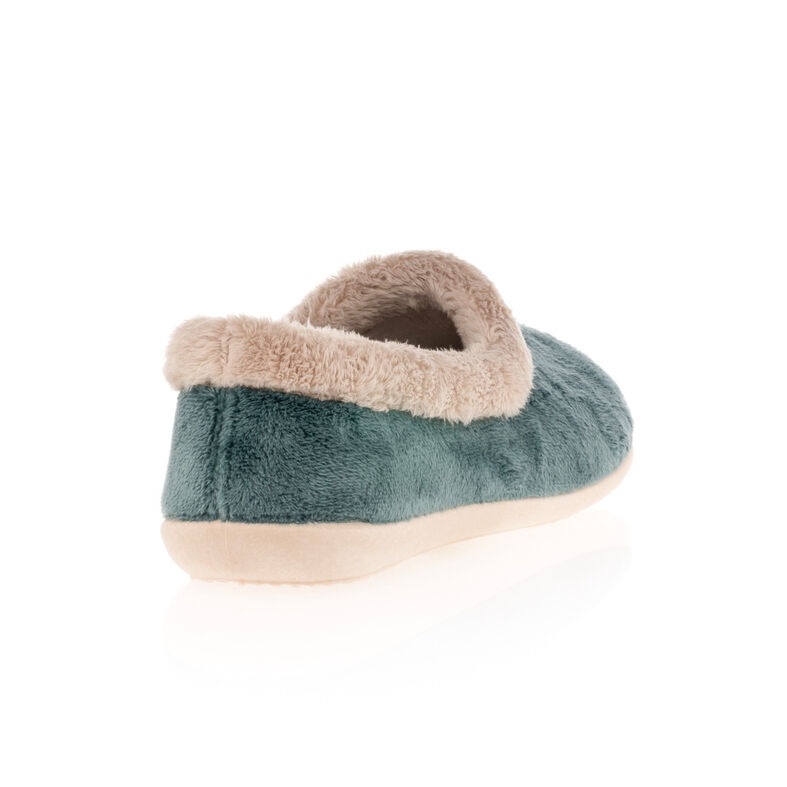 Pantuflas verdes para mujer