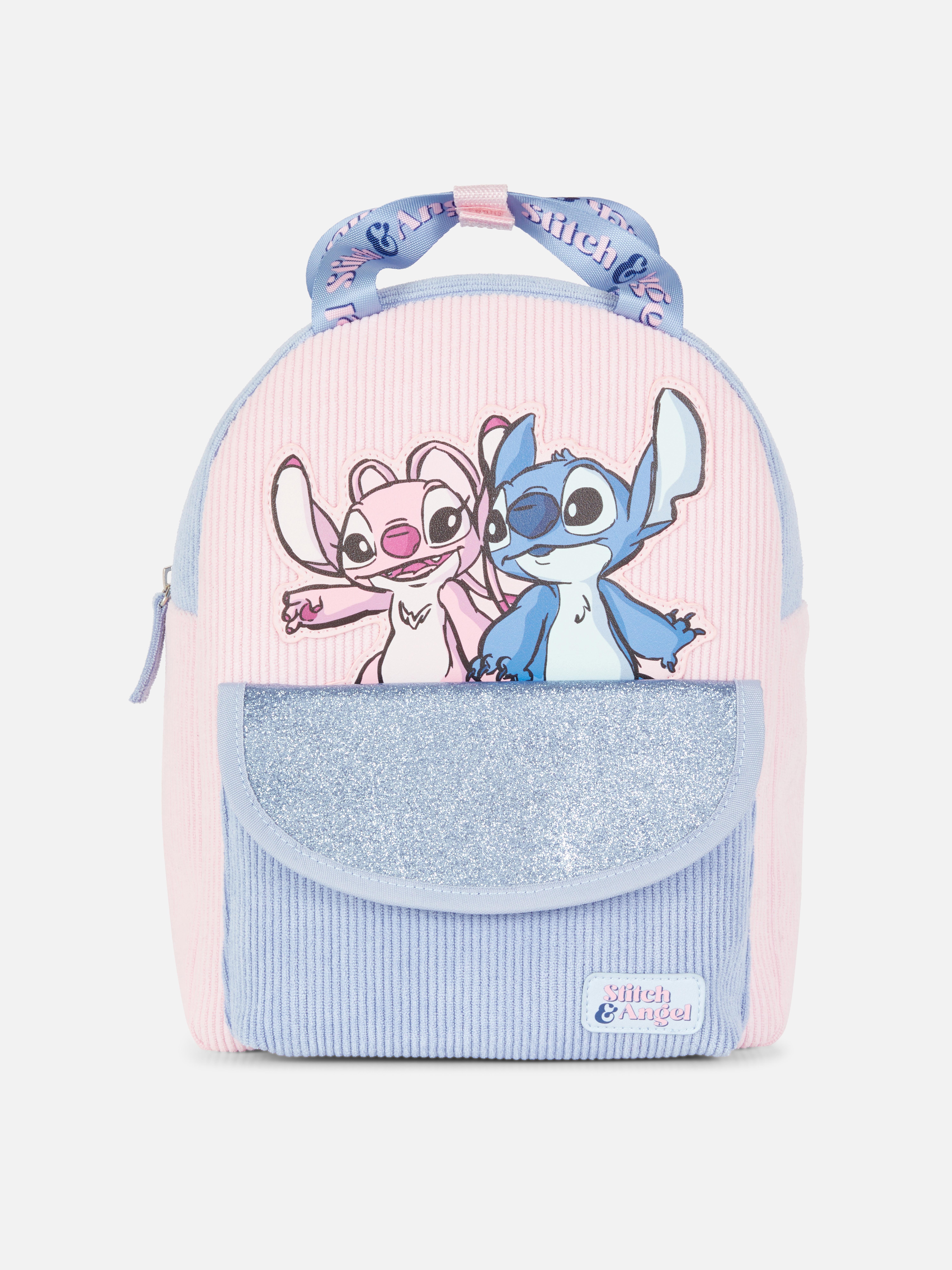 Kordbársony hátizsák Disney Stitch Egy kordbársony Disney hátizsák állítható vállpántokkal és cipzárral