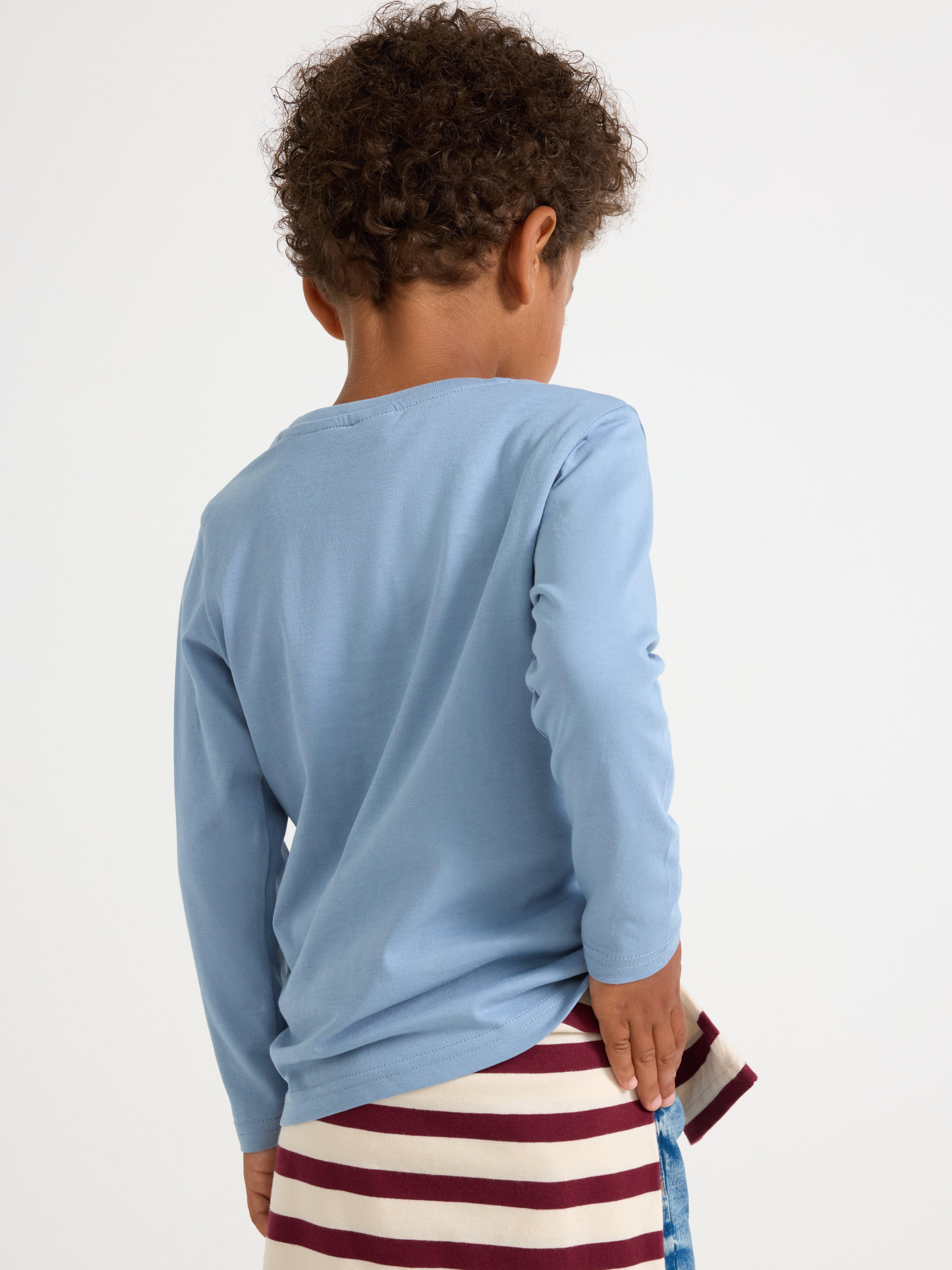 Långärmad topp Lt dusty blue