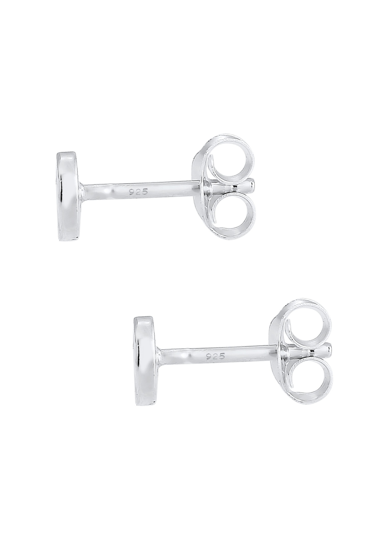 Elli Femmes Clous d'oreilles Cercle Martelé Organique en Argent Sterling 925