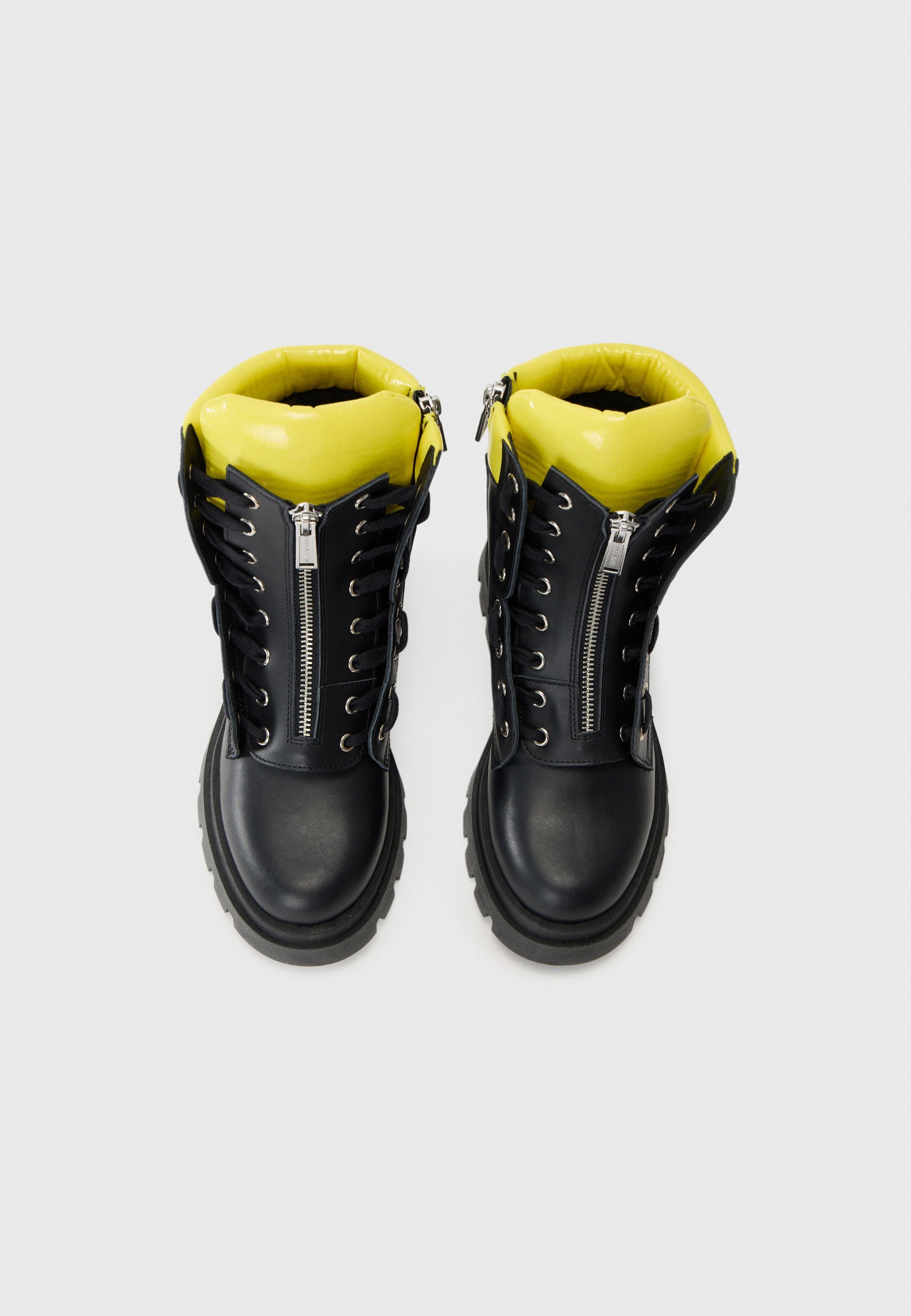 Dsquared2 UNISEX - Stivaletti stringati - nero/giallo
