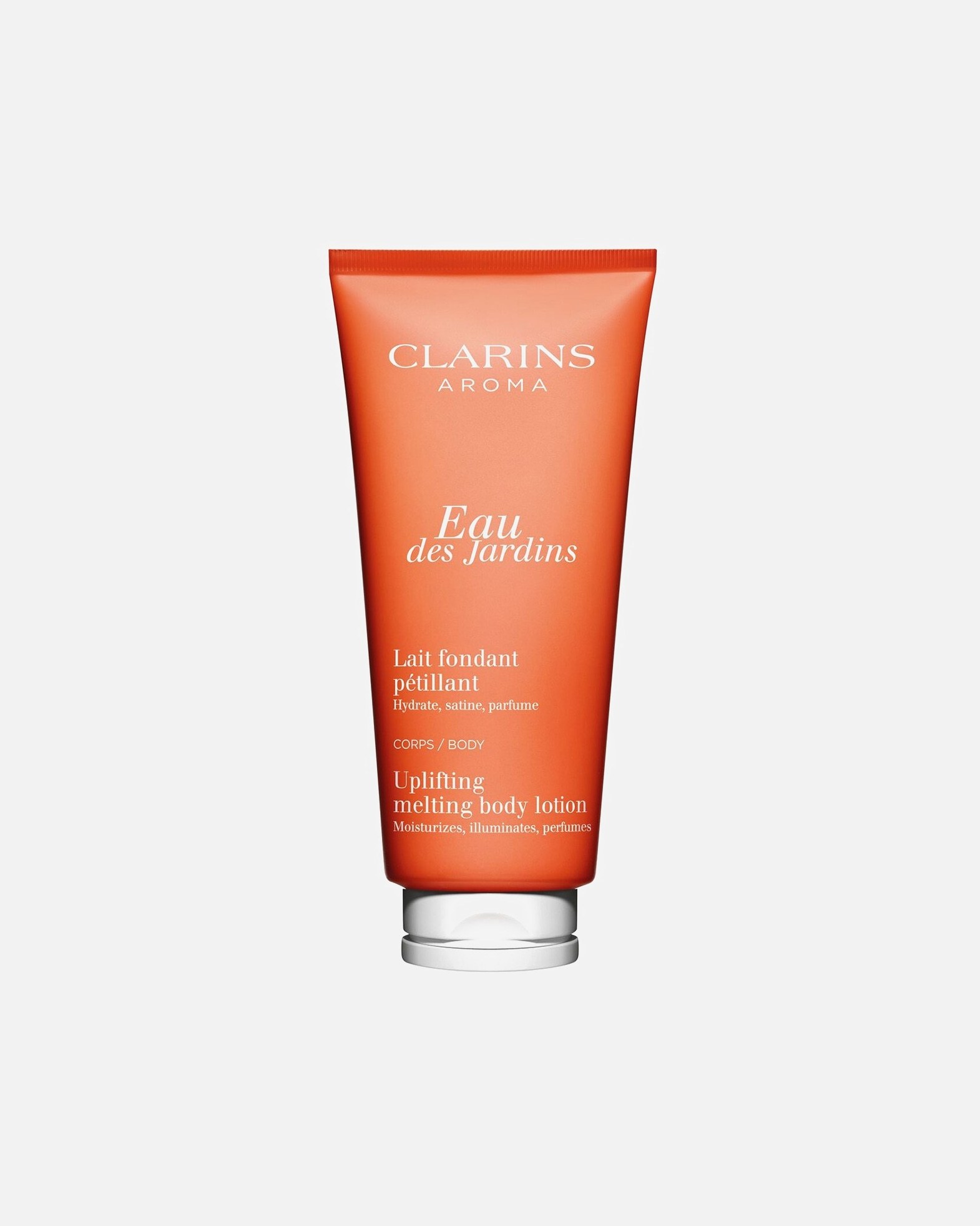 Clarins ķermeņa krēms Eau de Jardins Uzmundrinošs, kūstošs ķermeņa losjons – 200 ml