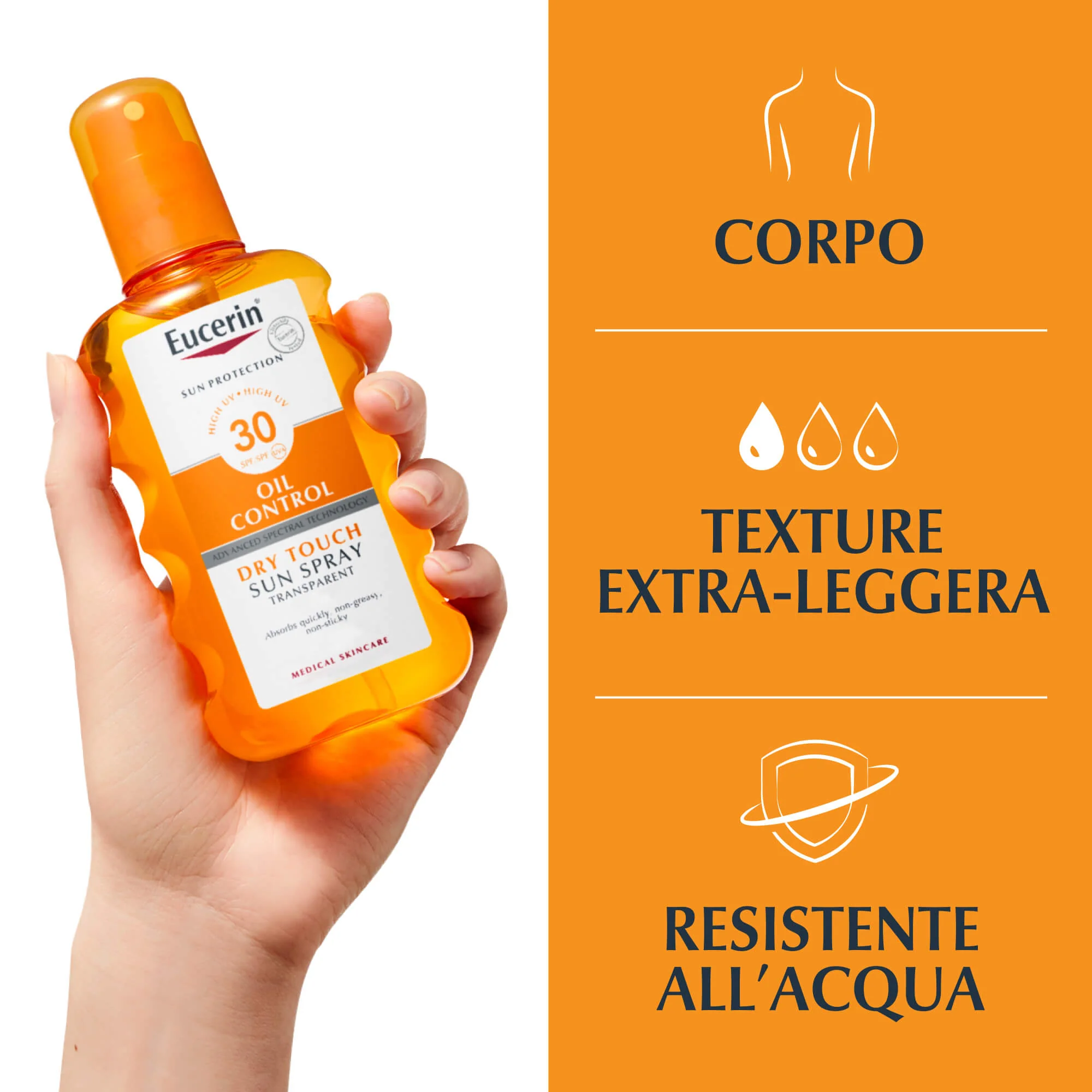 Sun Protection Dry Touch Sun Spray Transparent SPF30 - Spray solare corpo alta prot.