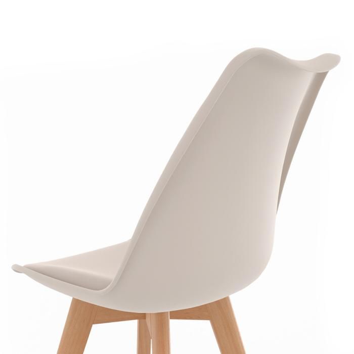 IDMARKET Lot de 4 chaises de salle à manger SARA scandinaves gris foncé, terracotta, beige x2