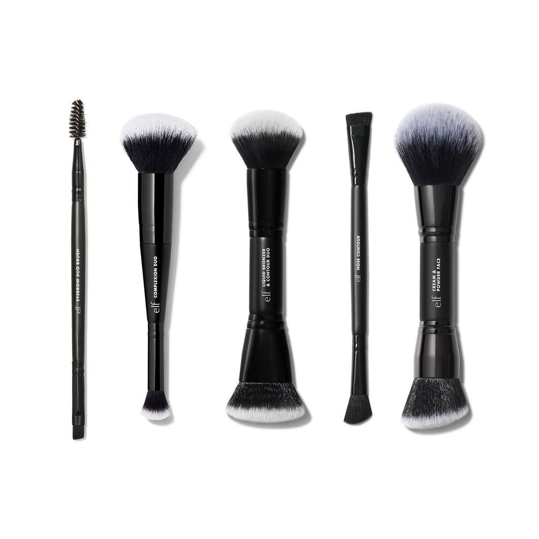 Štetec na podkladovú bázu elf Cosmetics Camo Liquid Bronzer & Contour Duo Brush - 4 ml