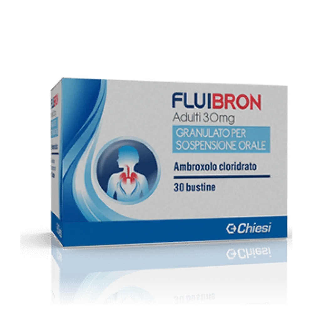 FLUIBRON Fluibron Volwassenen 30 mg 30 zakjes Slijmoplossend middel voor hoest met slijm