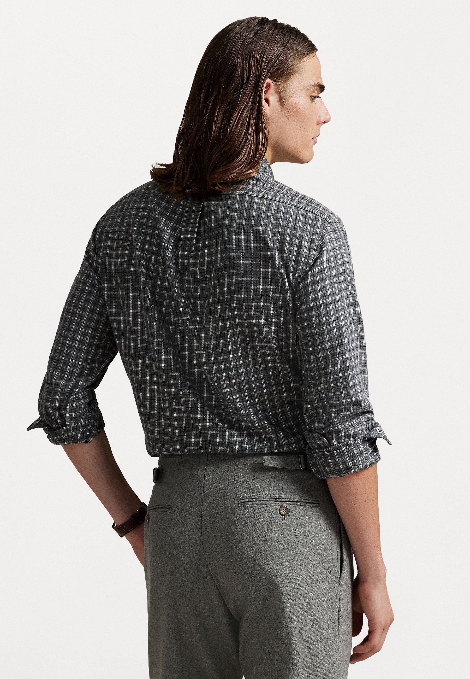 Polo Ralph Lauren CUSTOM FIT PLAID TWILL SHIRT - Shirt - grijs gemêleerd multi