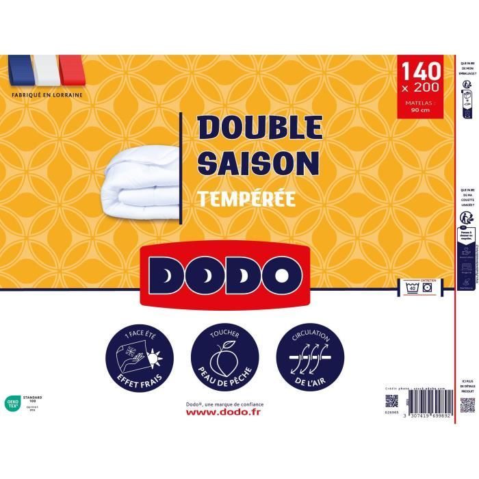 DODO - Edredón de doble estación - 140 x 200 cm - 300 g/m² - Volupt'air