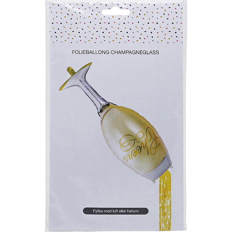 Giform folieballon 88x30 cm met decoratie en tape