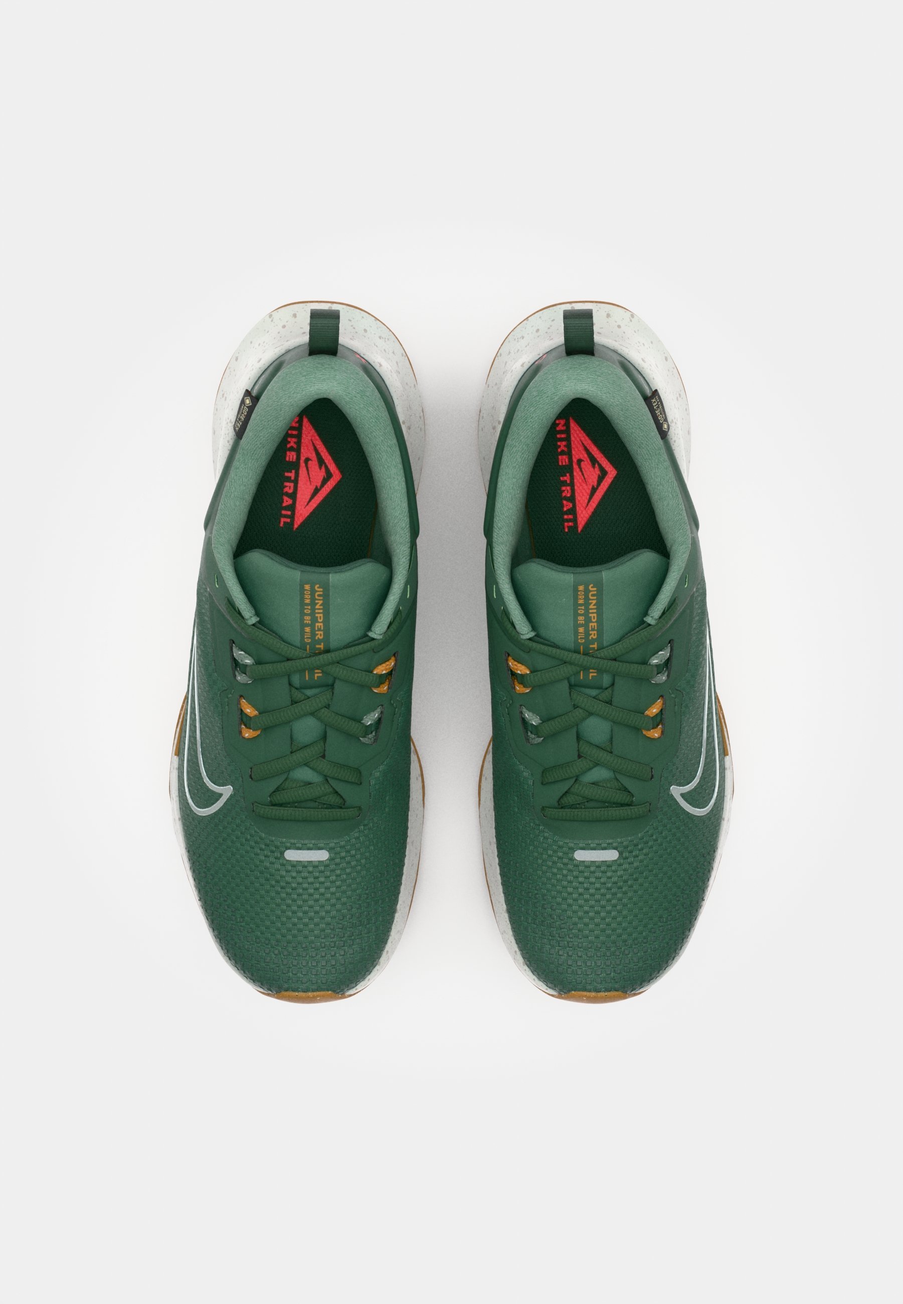 Nike Performance JUNIPER - Chaussures de trail - Sapin/Argent clair/Ocre désert/Rouge vif/Vert argile/Gris universitaire