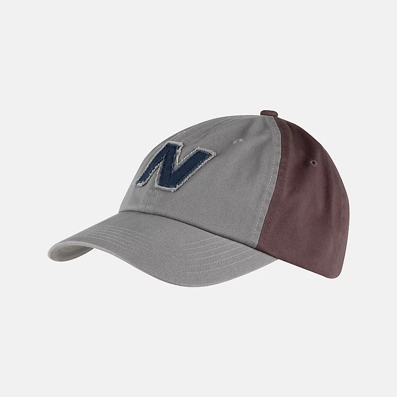 Unisex 6panelová čepice s barevnými bloky N - BŘIDLICE