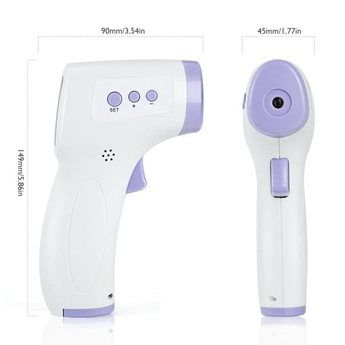 Termómetro infrarrojo profesional de frente para medir la temperatura rápidamente, apto para adultos y niños.