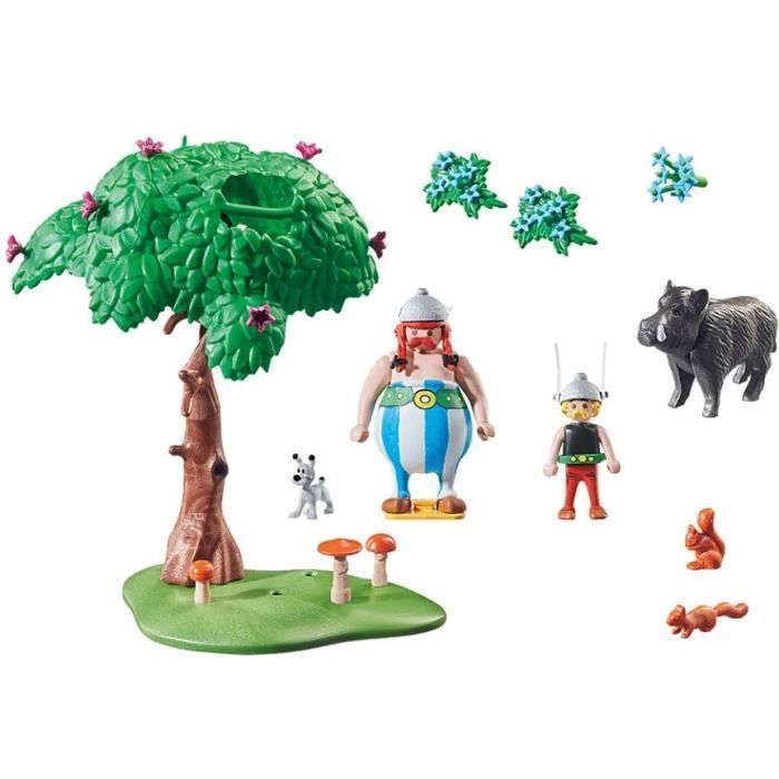PLAYMOBIL 71160 Asterix: A Caçada ao Javali, com Asterix, Obelix e Dogmatix, 52 peças, para crianças a partir de 5 anos.
