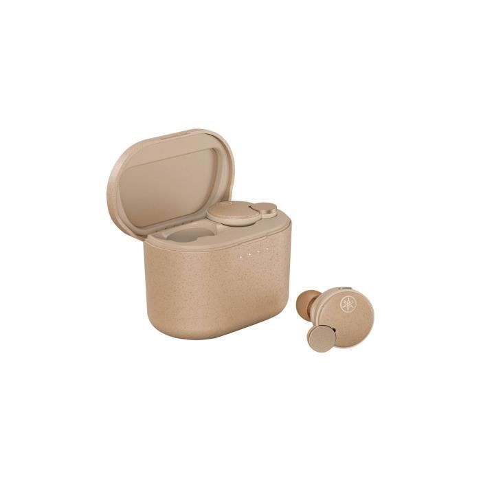 Yamaha TW-E7B Beige — Kabellose Bluetooth (TWS) Ohrhörer für Musik und Anrufe