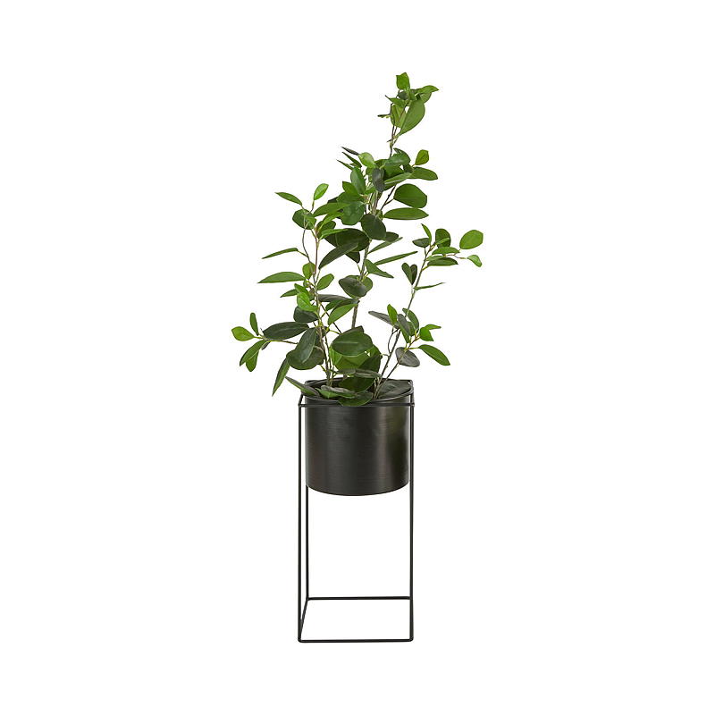 Hjem Urtepotte 18,5x16 cm metal sort