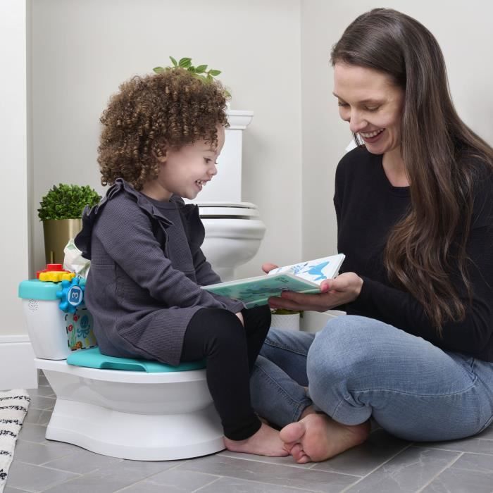 BABY EINSTEIN Mini Toilette enfant avec Réducteur de Toilette inclus, Chasse d'eau musicale, ludique, cadeau bébé