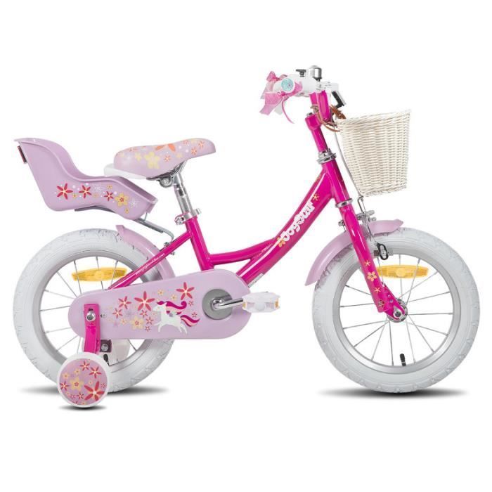 Kinderfiets - HILAND - JOYSTAR - 16 inch - Paars - Met zijwieltjes