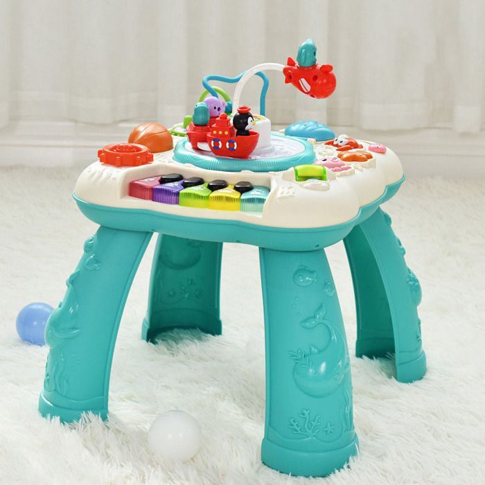 Table d'activité Jouet, MARSEE Table Activité Bébé 1 2 3 Ans, Jouet Musicaux Educatif Jeux Enfant pour Garçons Filles