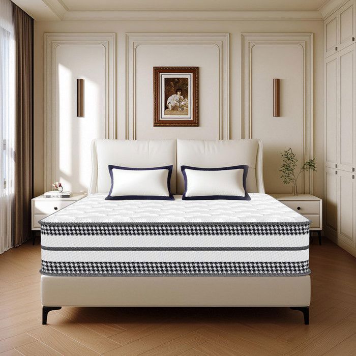 Colchón de 90x200 cm - Grosor 26 cm, Híbrido - Reversible - Espuma viscoelástica con gel refrescante - Ergonómico para un descanso reparador
