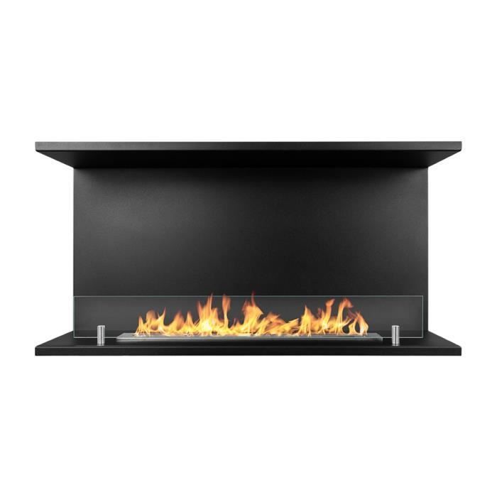 Chimenea de bioetanol - Trevi 90 - 3 lados abiertos - Diseño moderno - Ecológica