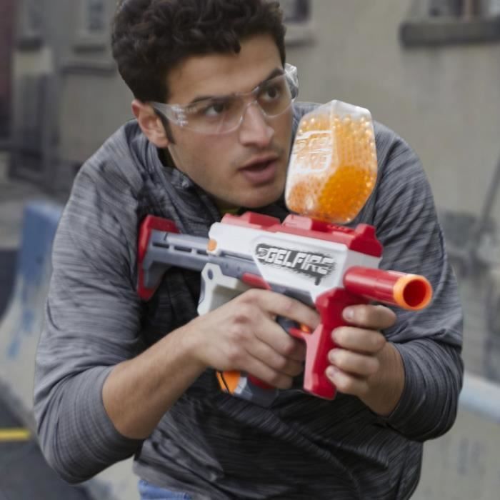 Blaster Nerf Pro Gelfire Mythic - 1600 billes hydratées, lunettes de protection et batterie rechargeable