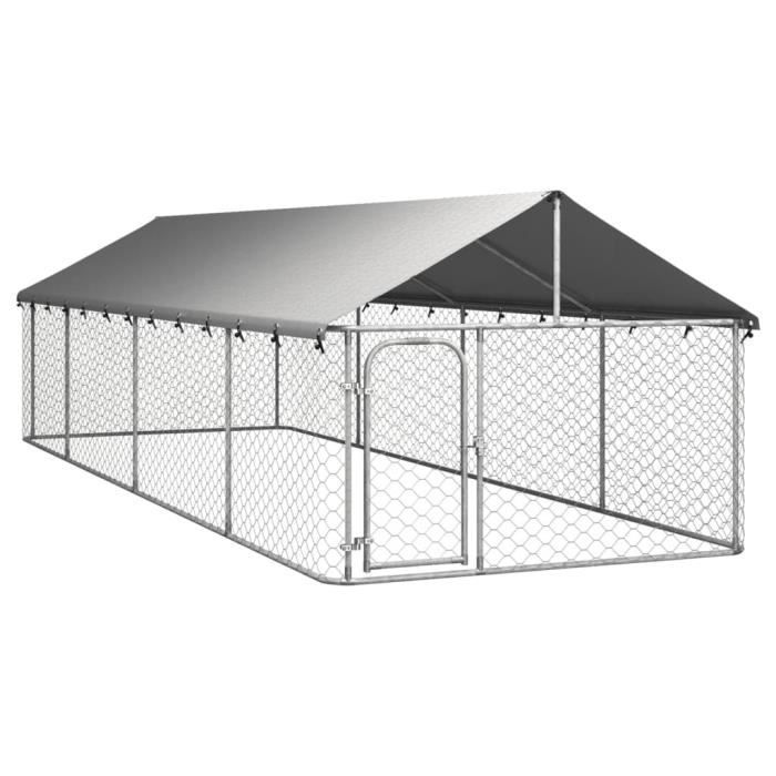 Buitenkennel - Niet gespecificeerd - 600x200x150 cm - Metaal - Grote ruimte - Bescherming voor honden