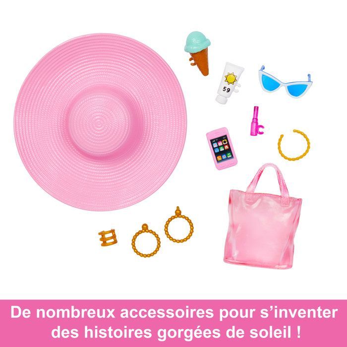 Barbie® - Barbie® Praia - Boneca Loira de Maiô e Acessórios HPL73