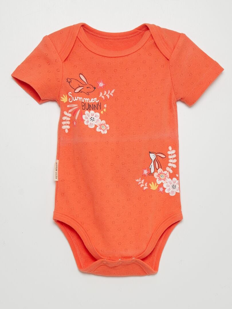 Conjunto de 2 bodies de malha 'Petit Beguin' - ROSA