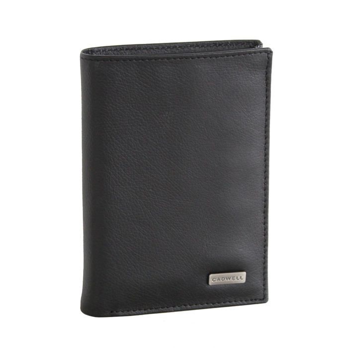 Cartera de hombre 100% piel - Tríptico - Cadwell Negro