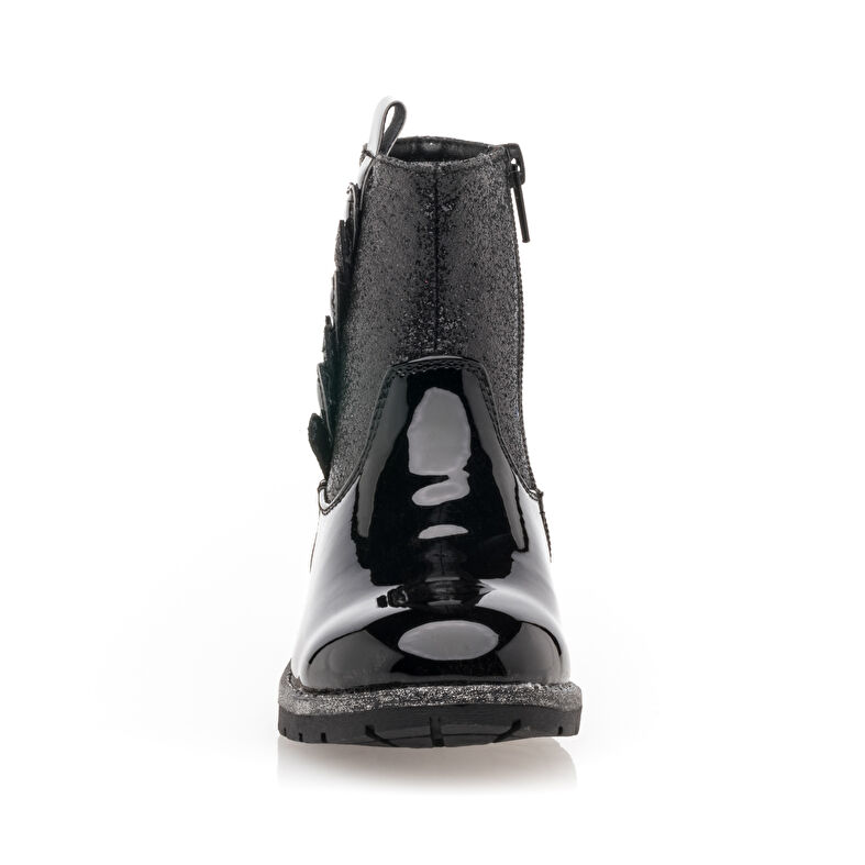 Schwarze Mädchenstiefel/Stiefeletten