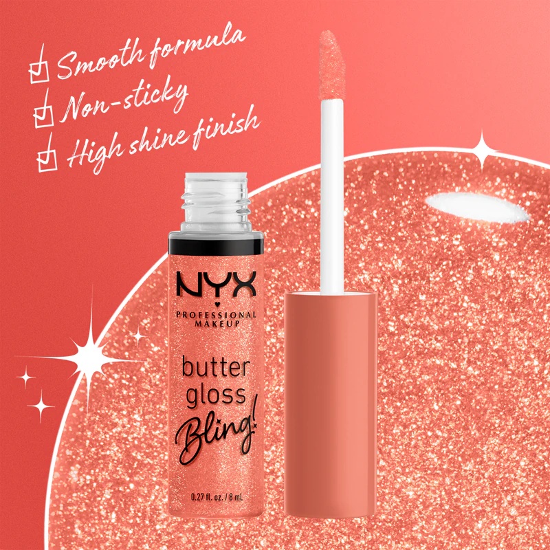 NYX Professional Makeup Butter Gloss Bling sijaj za ustnice z bleščečimi delci